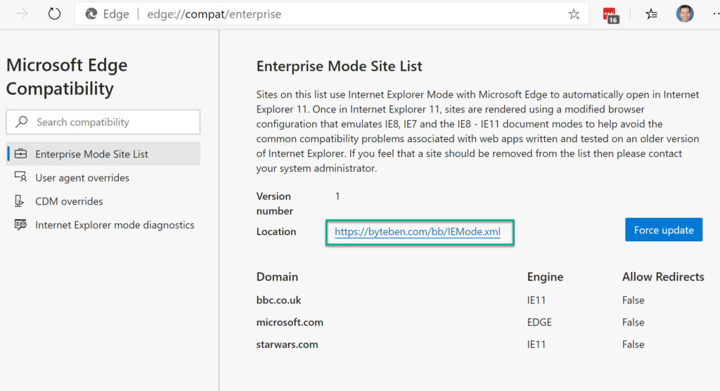 constant het dossier steak Enable IE Mode and use a Site List in Edge Chromium with Microsoft Endpoint  Manager